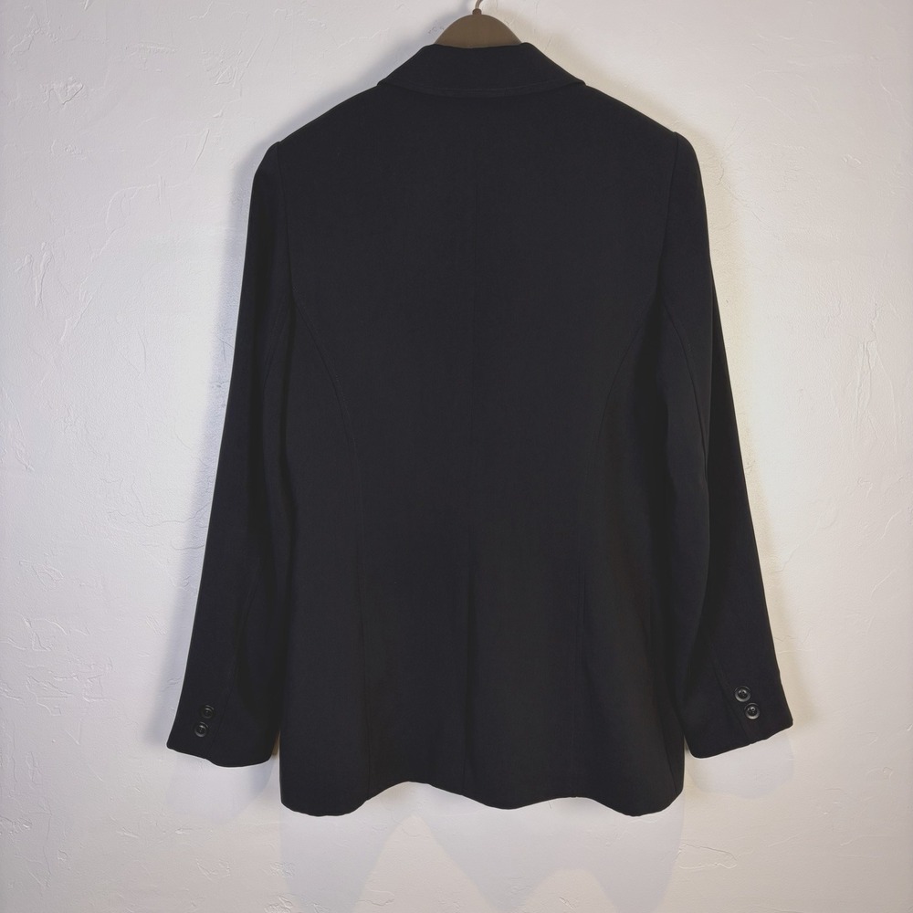 Frenchi Woman's Tailored Blazer Size L Y2K Princess Seams Classic Capsule Staple - Picture 2 of 12